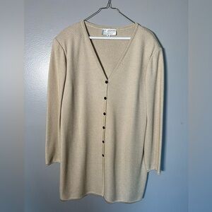 St. John Marie Grey Button Blazer-‎ 14